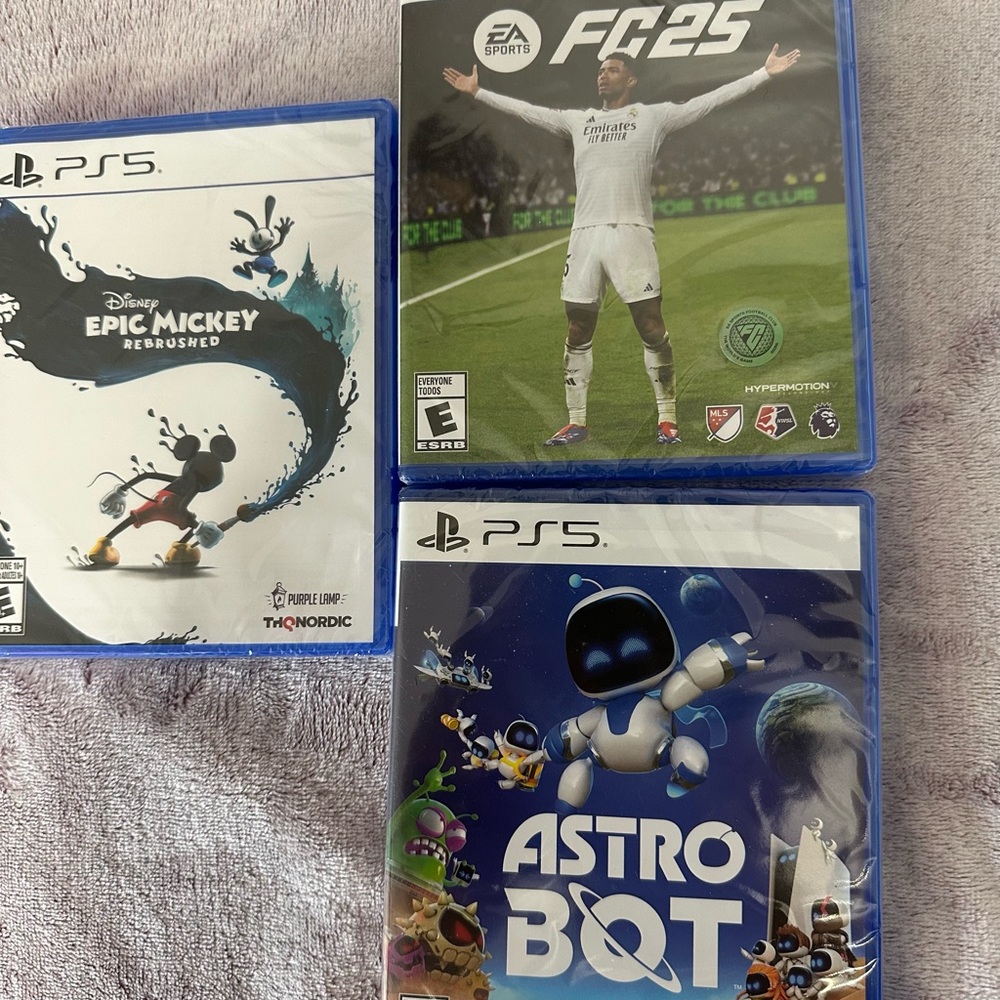 PS5 Games, EA SPORTS FC25, EPIC MICKEY, ASTRO BOT